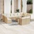 Set mobilier de grădină cu perne, 13 piese, negru, poliratan GartenMobel Dekor