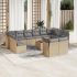 Set mobilier de grădină cu perne, 13 piese, negru, poliratan GartenMobel Dekor