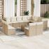 Set mobilier de grădină cu perne, 13 piese, negru, poliratan GartenMobel Dekor