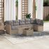 Set mobilier de grădină cu perne, 8 piese, negru, poliratan GartenMobel Dekor