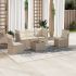 Set mobilier de grădină cu perne, 6 piese, negru, poliratan GartenMobel Dekor