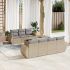 Set mobilier de grădină cu perne, 8 piese, negru, poliratan GartenMobel Dekor