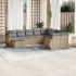 Set canapele de grădină cu perne, 10 piese, negru, poliratan GartenMobel Dekor