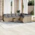 Set canapele de grădină cu perne, 10 piese, negru, poliratan GartenMobel Dekor
