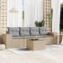 Set mobilier de grădină cu perne, 5 piese, negru, poliratan GartenMobel Dekor