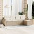 Set mobilier de grădină cu perne, 5 piese, negru, poliratan GartenMobel Dekor