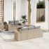 Set mobilier de grădină cu perne, 6 piese, negru, poliratan GartenMobel Dekor