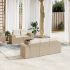 Set mobilier de grădină cu perne, 6 piese, negru, poliratan GartenMobel Dekor