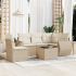 Set mobilier de grădină cu perne, 6 piese, negru, poliratan GartenMobel Dekor