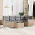 Set mobilier de grădină cu perne, 6 piese, negru, poliratan GartenMobel Dekor