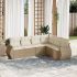 Set mobilier de grădină cu perne, 6 piese, negru, poliratan GartenMobel Dekor