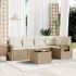 Set mobilier de grădină cu perne, 6 piese, negru, poliratan GartenMobel Dekor
