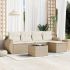 Set mobilier de grădină cu perne, 6 piese, negru, poliratan GartenMobel Dekor