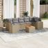 Set mobilier de grădină cu perne, 8 piese, negru, poliratan GartenMobel Dekor