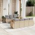 Set mobilier de grădină cu perne, 8 piese, negru, poliratan GartenMobel Dekor