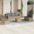 Set mobilier de grădină cu perne, 8 piese, negru, poliratan GartenMobel Dekor