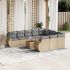 Set canapele de grădină cu perne, 11 piese, negru, poliratan GartenMobel Dekor