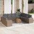 Set canapele de grădină cu perne, 11 piese, negru, poliratan GartenMobel Dekor