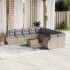 Set canapele de grădină cu perne, 11 piese, negru, poliratan GartenMobel Dekor