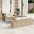 Set mobilier de grădină cu perne, 6 piese, negru, poliratan GartenMobel Dekor
