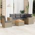Set mobilier de grădină cu perne, 6 piese, negru, poliratan GartenMobel Dekor