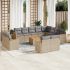Set mobilier de grădină cu perne, 13 piese, negru, poliratan GartenMobel Dekor