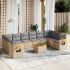 Set canapele de grădină cu perne, 11 piese, negru, poliratan GartenMobel Dekor