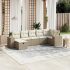 Set mobilier de grădină cu perne, 8 piese, negru, poliratan GartenMobel Dekor