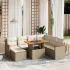 Set canapele de grădină cu perne, 8 piese, gri, poliratan GartenMobel Dekor