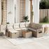 Set mobilier de grădină cu perne, 8 piese, negru, poliratan GartenMobel Dekor