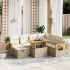 Set canapele de grădină cu perne, 8 piese, gri, poliratan GartenMobel Dekor