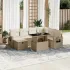 Set canapele de grădină cu perne, 8 piese, gri, poliratan GartenMobel Dekor