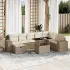 Set canapele de grădină, 9 piese, cu perne, gri, poliratan GartenMobel Dekor