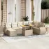 Set canapele de grădină, 9 piese, cu perne, gri, poliratan GartenMobel Dekor