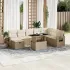Set canapele de grădină, 9 piese, cu perne, gri, poliratan GartenMobel Dekor