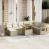 Set canapele de grădină, 9 piese, cu perne, gri, poliratan GartenMobel Dekor