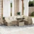 Set canapele de grădină, 9 piese, cu perne, gri, poliratan GartenMobel Dekor