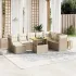 Set canapele de grădină, 9 piese, cu perne, gri, poliratan GartenMobel Dekor