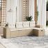 Set mobilier de grădină cu perne, 6 piese, negru, poliratan GartenMobel Dekor