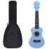 Set ukulele Soprano pentru copii, cu husă, bleu, 23" GartenMobel Dekor