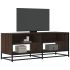 Dulap TV stejar maro, 120,5x40x46 cm, lemn prelucrat și metal GartenMobel Dekor