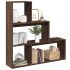 Bibliotecă/separator 3 niveluri stejar maro 123x29x123 cm lemn GartenMobel Dekor
