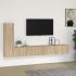 Set dulap TV, 4 piese, alb, lemn prelucrat GartenMobel Dekor