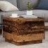 Măsuță de cafea cu lumini LED, lemn vechi, 90x50x40 cm GartenMobel Dekor