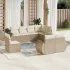 Set mobilier de grădină cu perne, 8 piese, negru, poliratan GartenMobel Dekor