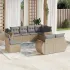 Set mobilier de grădină cu perne, 8 piese, negru, poliratan GartenMobel Dekor