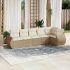 Set mobilier de grădină cu perne, 6 piese, negru, poliratan GartenMobel Dekor