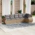 Set mobilier de grădină cu perne, 6 piese, negru, poliratan GartenMobel Dekor