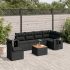 Set canapele de grădină, 7 piese, cu perne, gri, poliratan GartenMobel Dekor