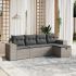 Set mobilier de grădină cu perne, 6 piese, negru, poliratan GartenMobel Dekor